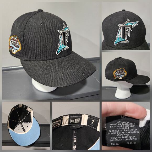 New Era Other - VTG Florida Marlins New Era 59Fifty Mens 7 World Series 2003 Cooperstown Hat Cap